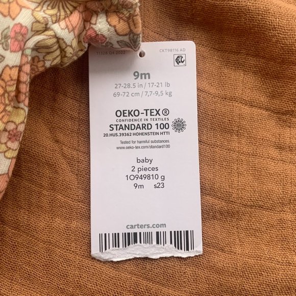 NWT Carter's 2-piece Outfit 9m - Picture 3 of 3
